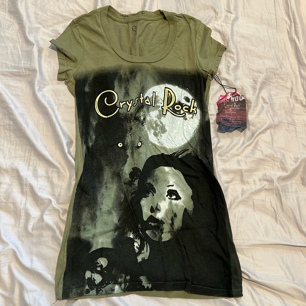 Brand new, limited edition Crystal Rock small T-shirt by Christian Audigier